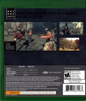 Xbox ONE Ryse Son of Rome Back CoverThumbnail